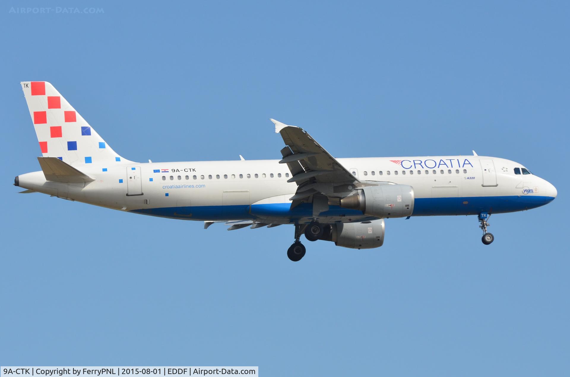 9A-CTK, 2000 Airbus A320-214 C/N 1237, Croatia A320 landing