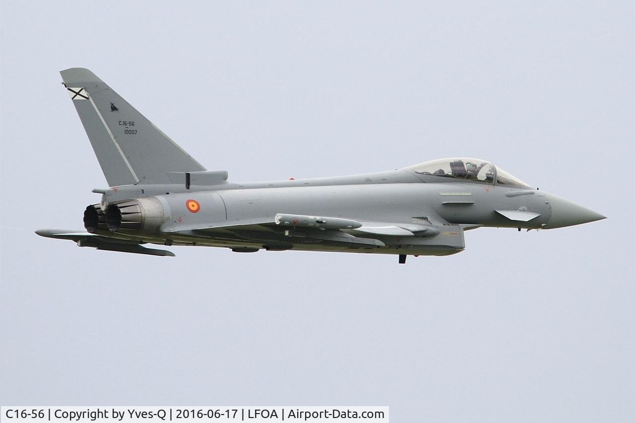 C16-56, Eurofighter EF-2000 Typhoon S C/N SS038, Spanish Air Force Eurofighter EF-2000 Typhoon S, On display, Avord Air Base 702 (LFOA) Open day 2016
