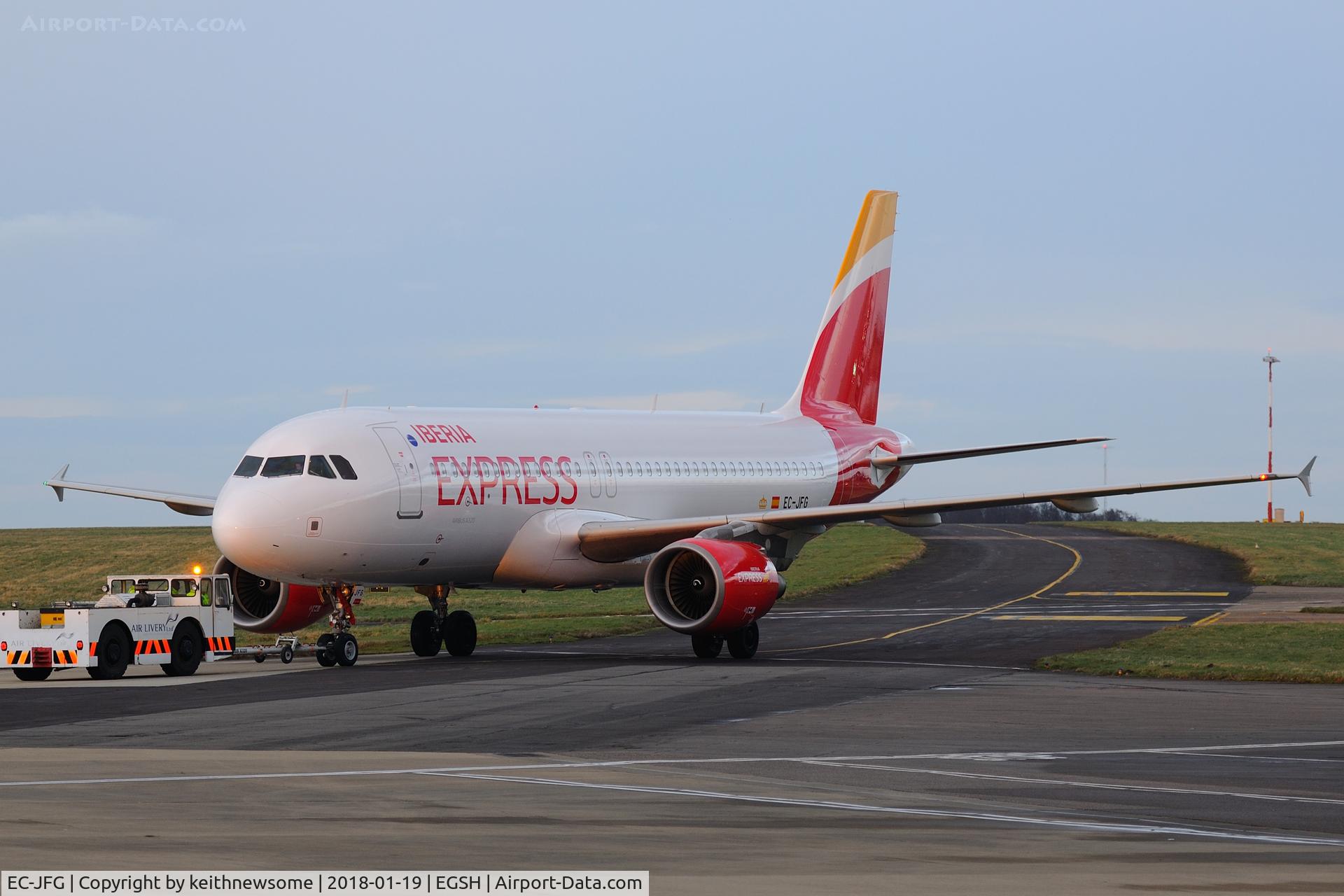 EC-JFG, 2004 Airbus A320-214 C/N 2143, Removed from spray shop with later colour scheme.