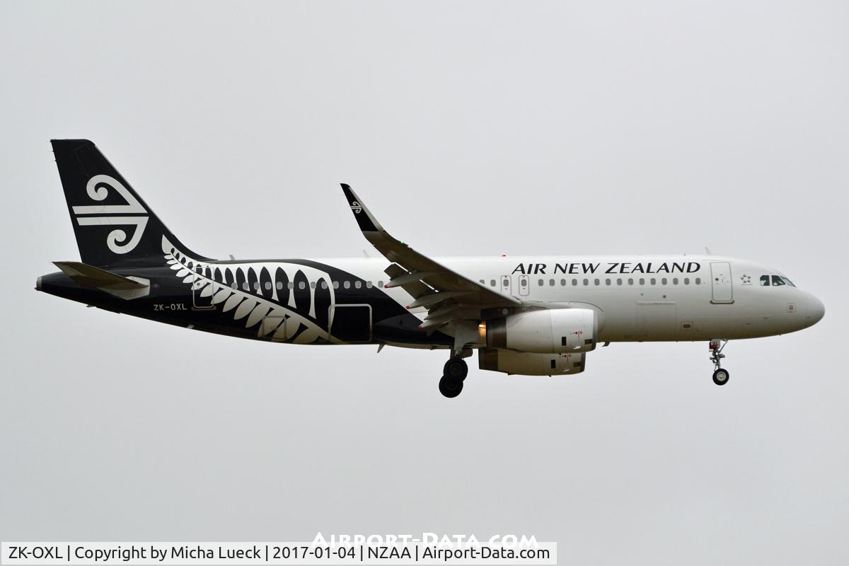 ZK-OXL, 2016 Airbus A320-232 C/N 7086, At Auckland