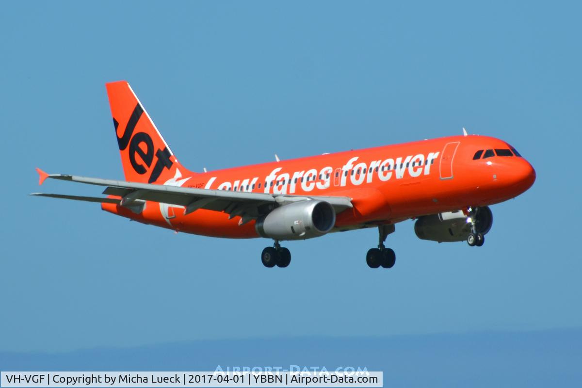 VH-VGF, 2010 Airbus A320-214 C/N 4497, At Brisbane