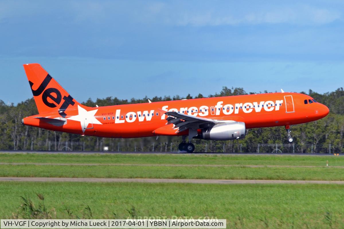 VH-VGF, 2010 Airbus A320-214 C/N 4497, At Brisbane