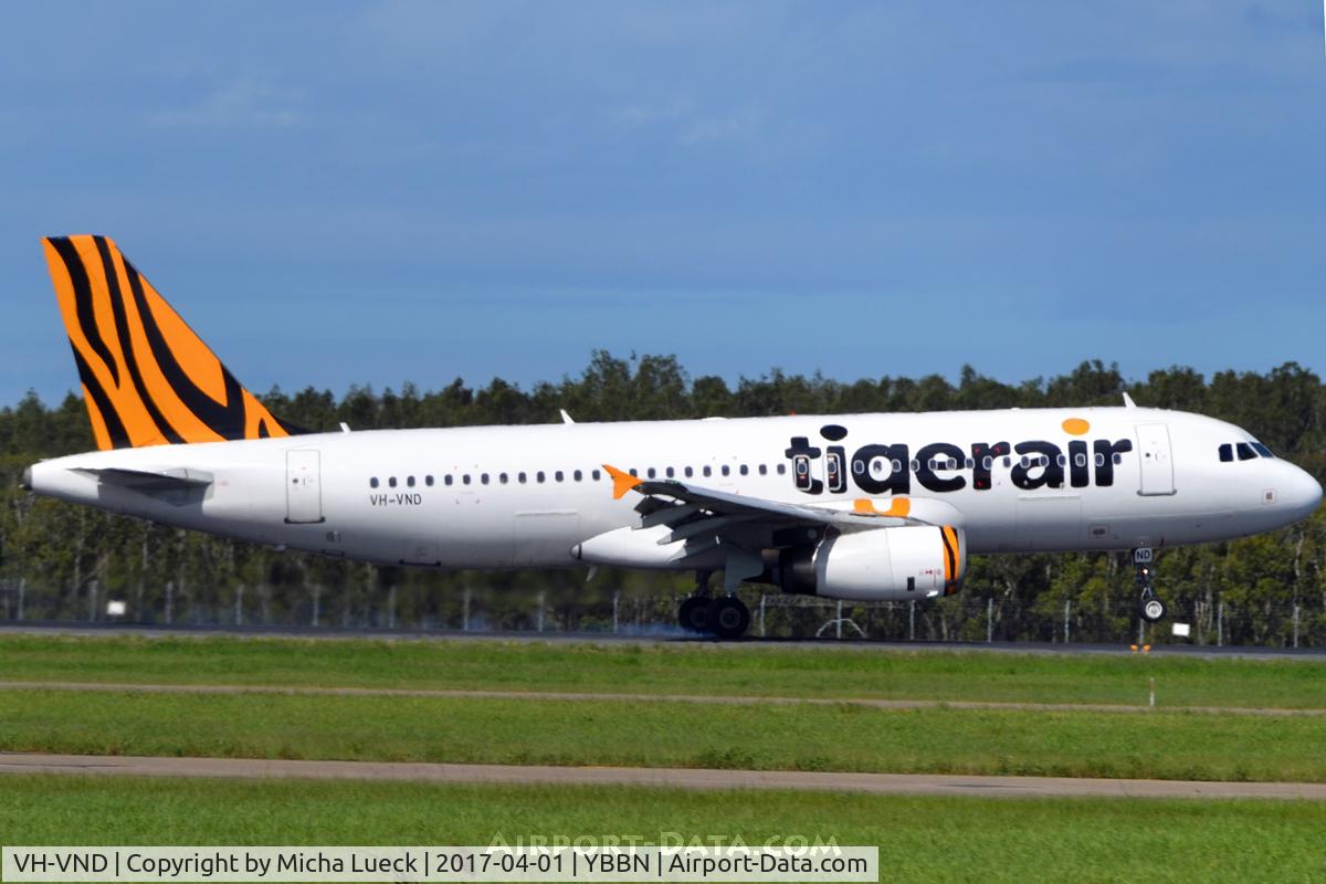 VH-VND, 2007 Airbus A320-232 C/N 3296, At Brisbane
