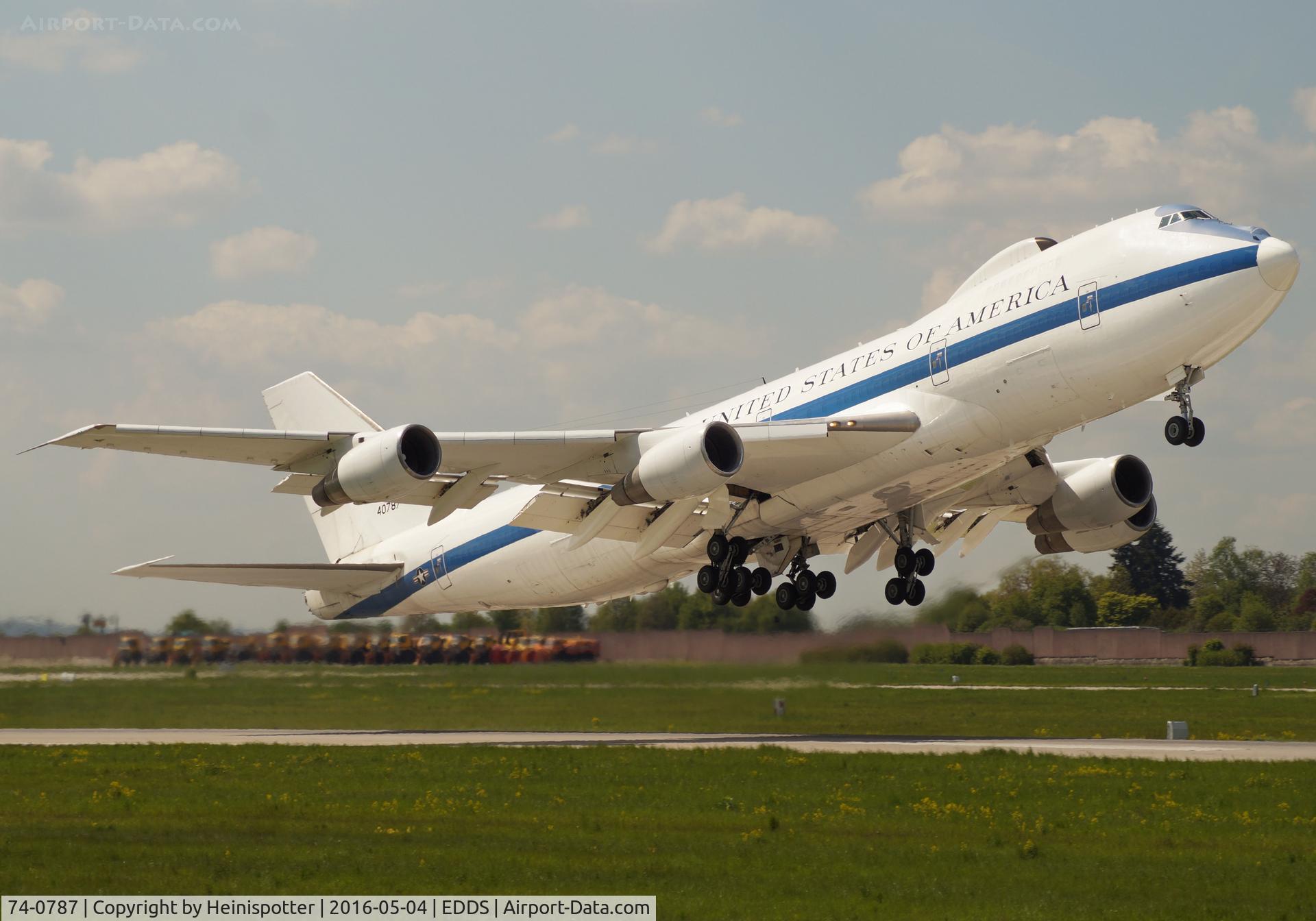 74-0787, 1974 Boeing E-4B C/N 20684, 74-0787 at Stuttgart Airport.