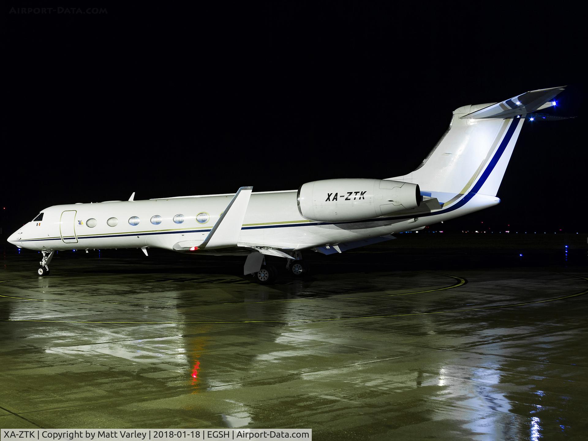XA-ZTK, 2004 Gulfstream Aerospace GV-SP (G550) C/N 5054, Sat on the SaxonAir ramp....