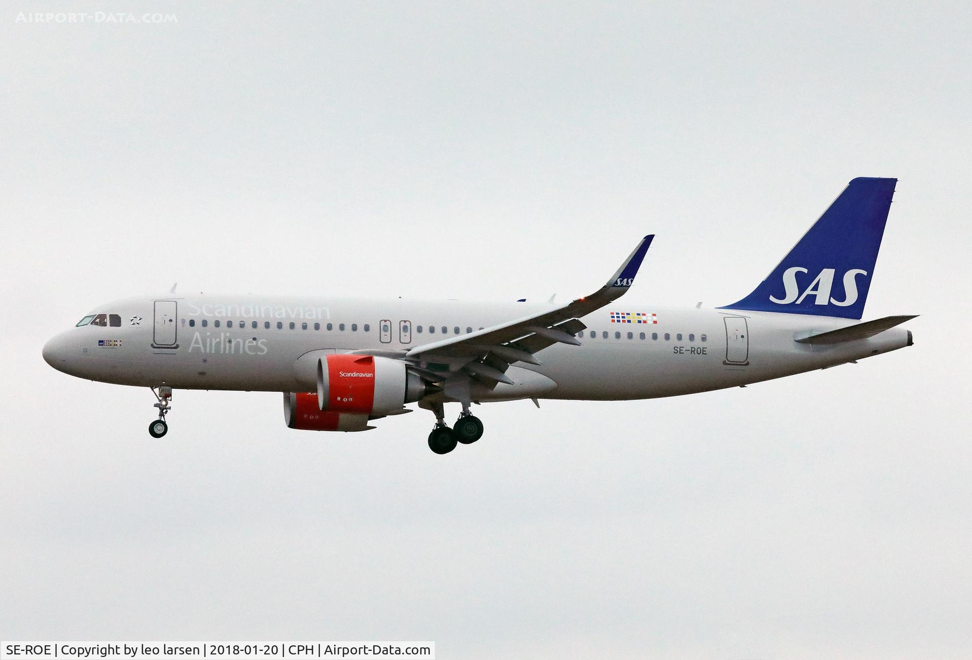 SE-ROE, 2017 Airbus A320-251N C/N 7791, Copenhagen 20.1.2018 app to R-22L