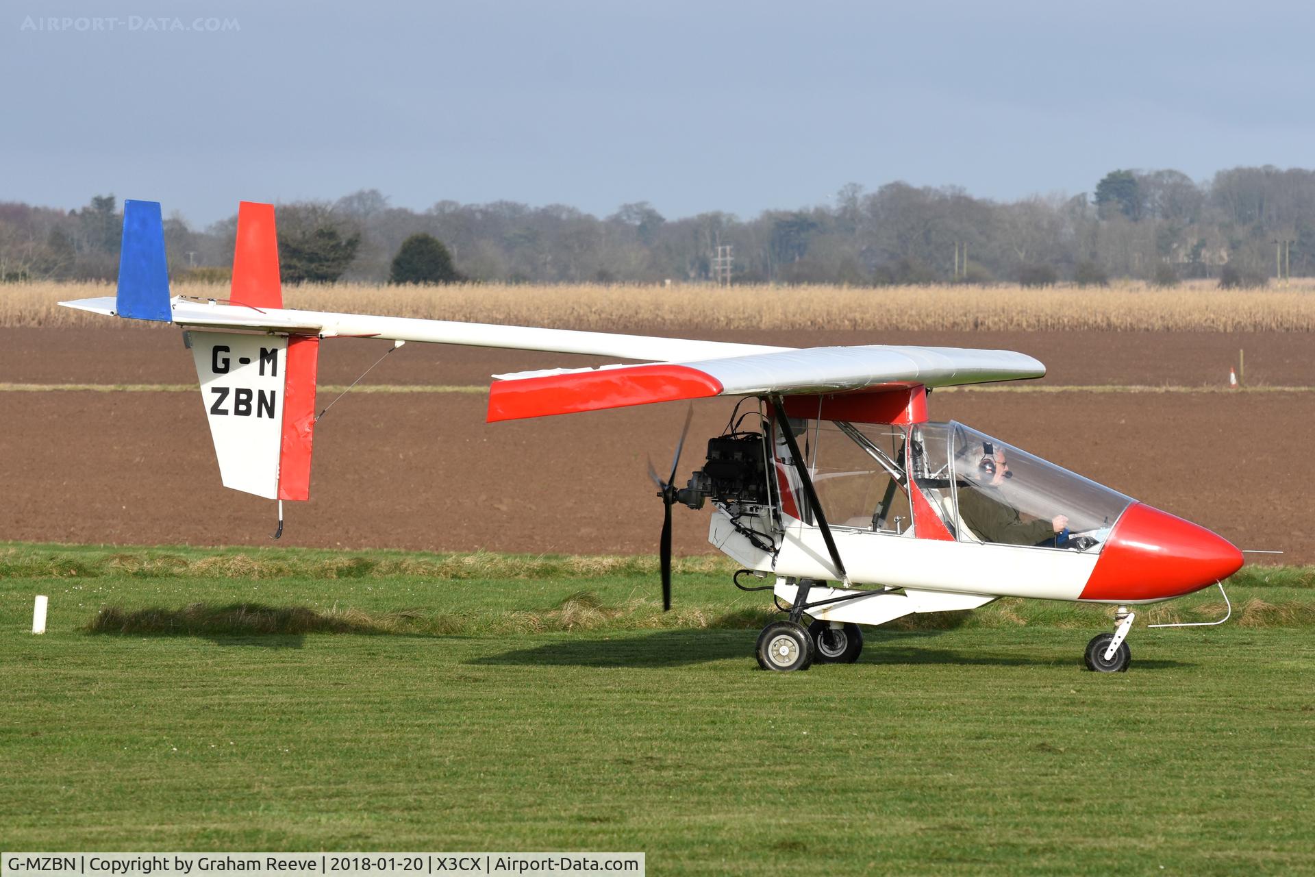 G-MZBN, 1987 CFM Shadow Series DD C/N BMAA/HB/073, Departing from Northrepps.