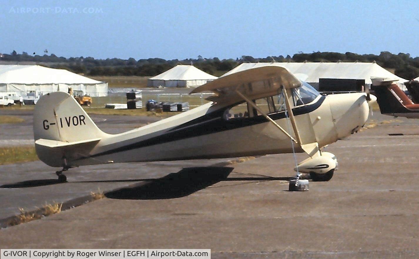 G-IVOR, 1946 Aeronca 11AC Chief Chief C/N 11AC-1035, Closer view of visiting Aeronca Chief. Summer 1994.