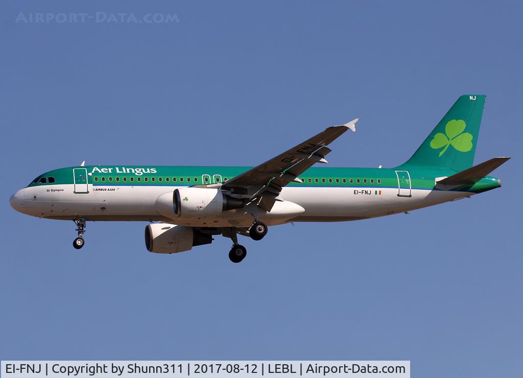 EI-FNJ, 2007 Airbus A320-216 C/N 3174, Landing rwy 25R