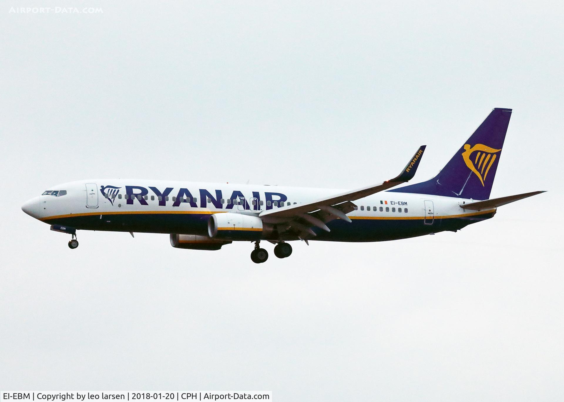 EI-EBM, 2009 Boeing 737-8AS C/N 35002, Copenhagen 20.1.2018