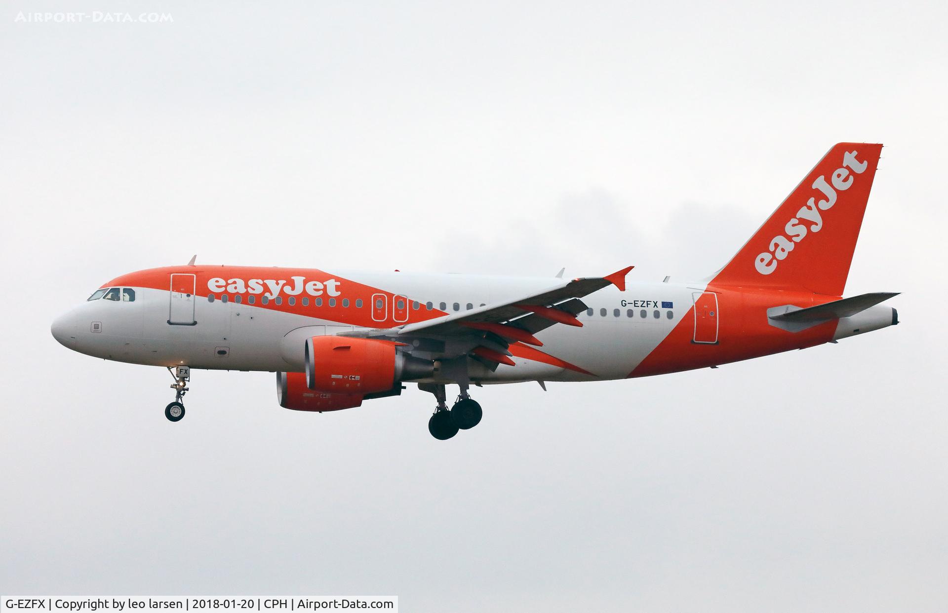 G-EZFX, 2010 Airbus A319-111 C/N 4385, Copenhagen 20.1.2018
