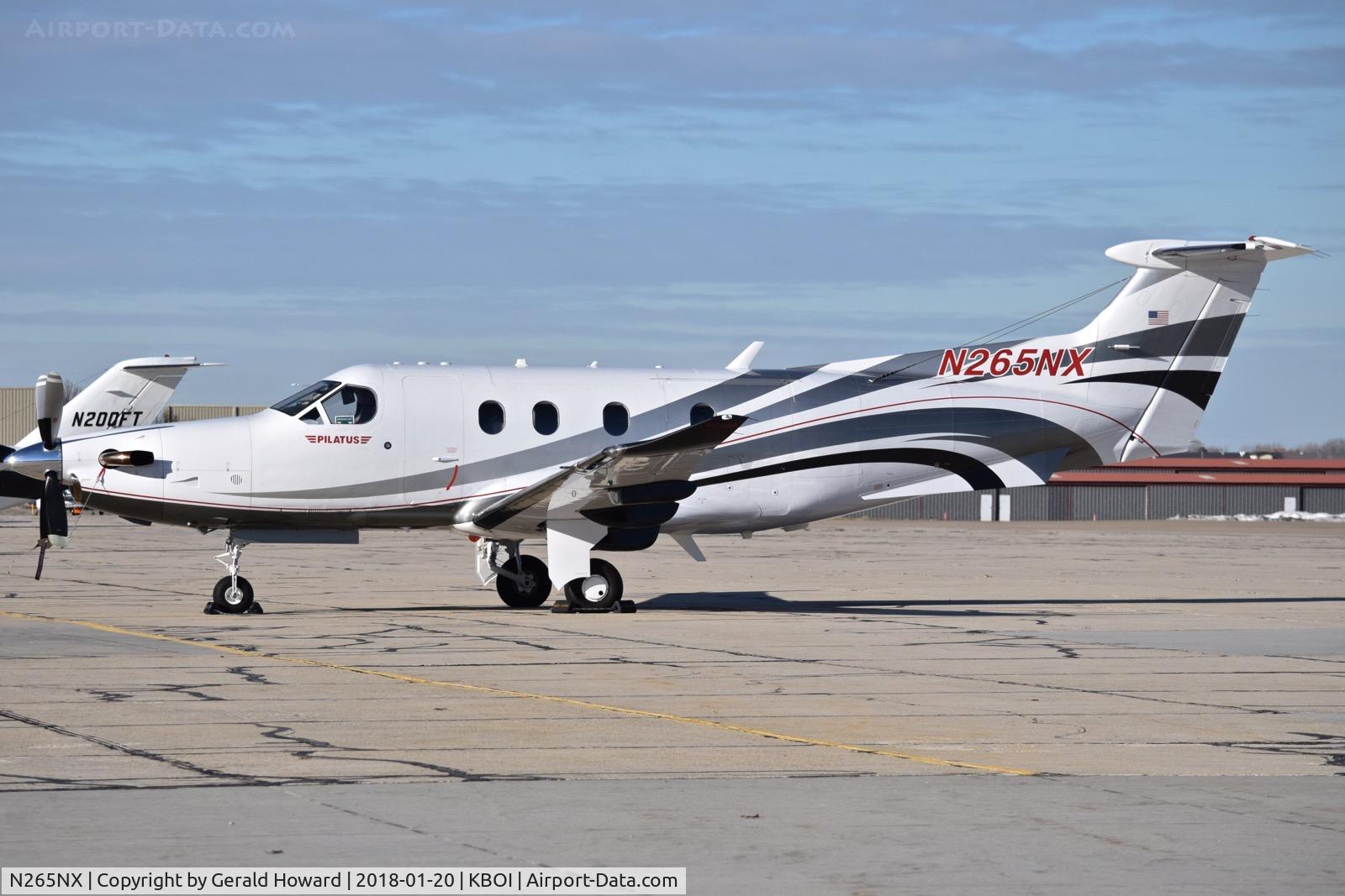 N265NX, 2010 Pilatus PC-12/47E C/N 1265, parked on south GA ramp.