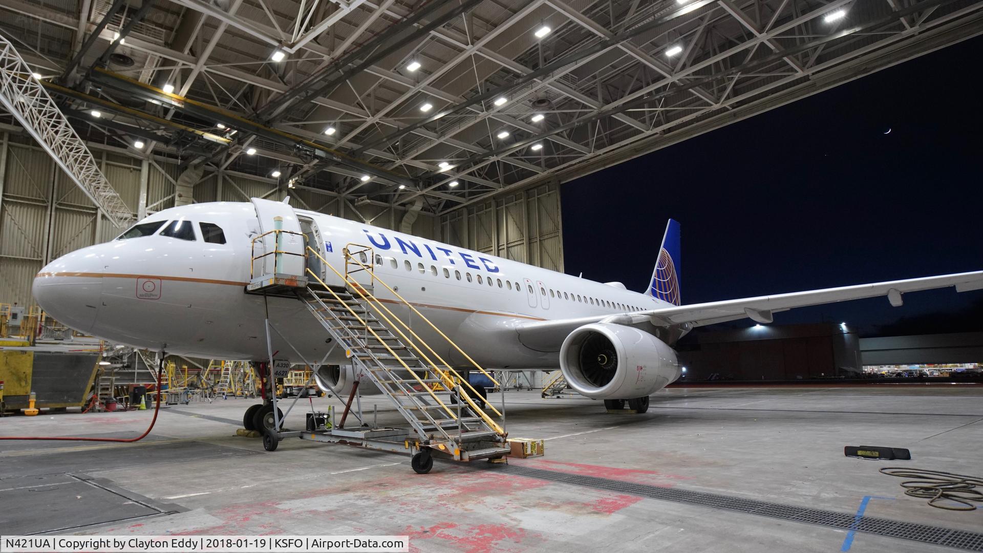 N421UA, 1994 Airbus A320-232 C/N 500, SFO 2018.
