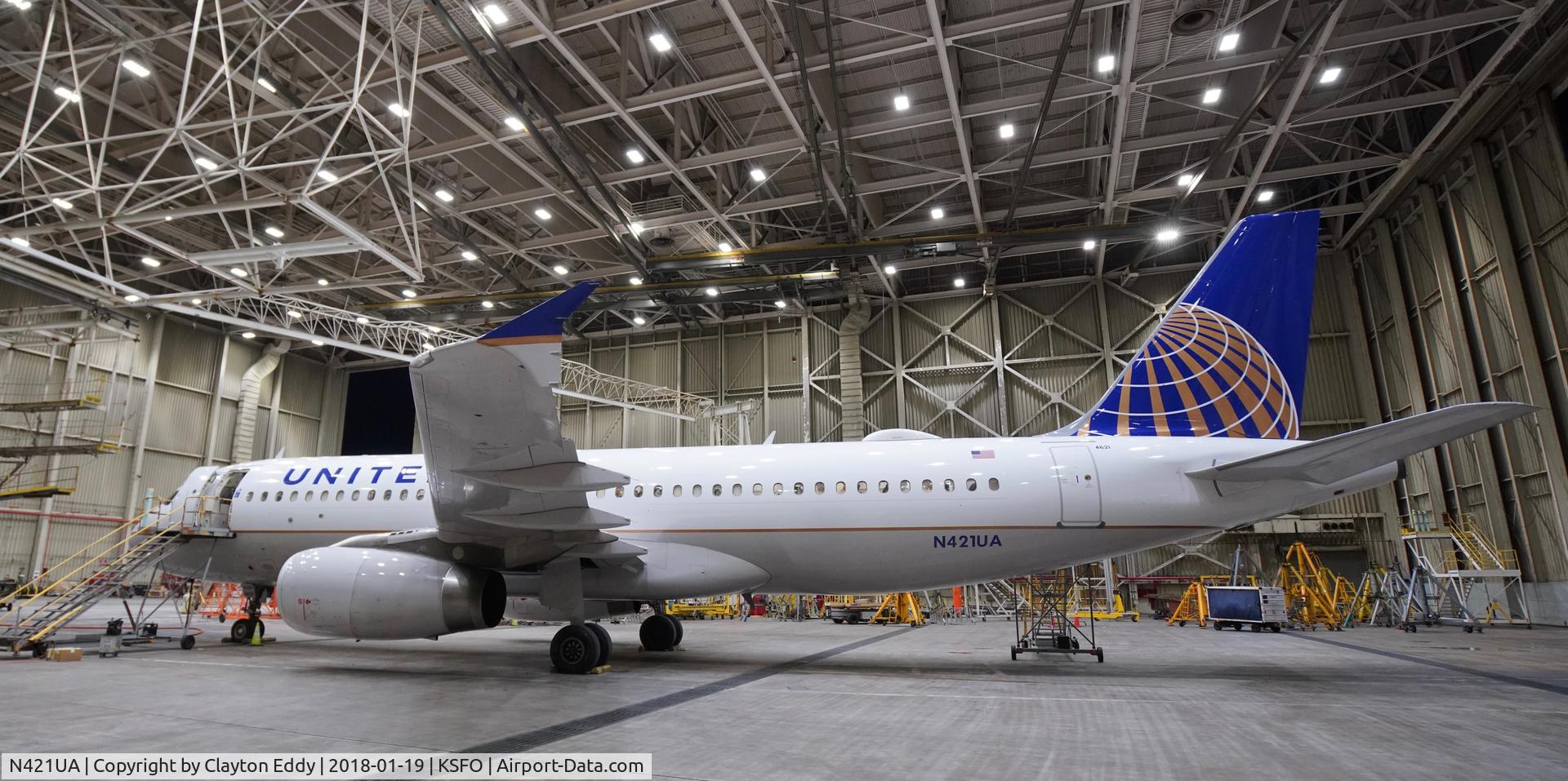 N421UA, 1994 Airbus A320-232 C/N 500, SFO 2018.