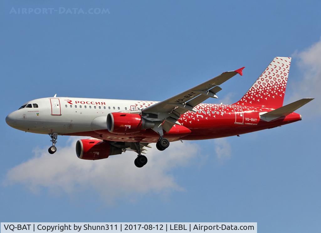 VQ-BAT, 2002 Airbus A319-111 C/N 1876, Landing rwy 25R