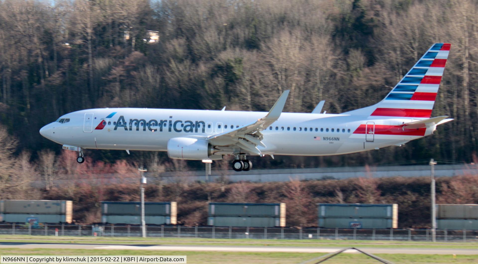 N966NN, 2015 Boeing 737-823 C/N 33240, Landing after test flight