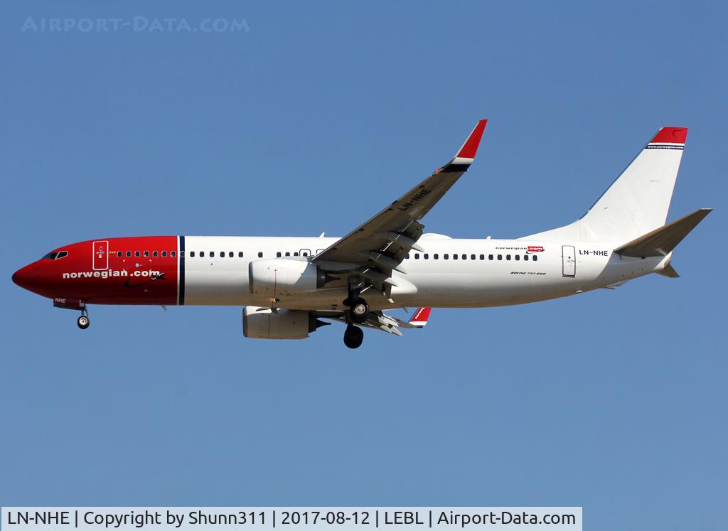 LN-NHE, 2015 Boeing 737-8JP C/N 41136, Landing rwy 25R