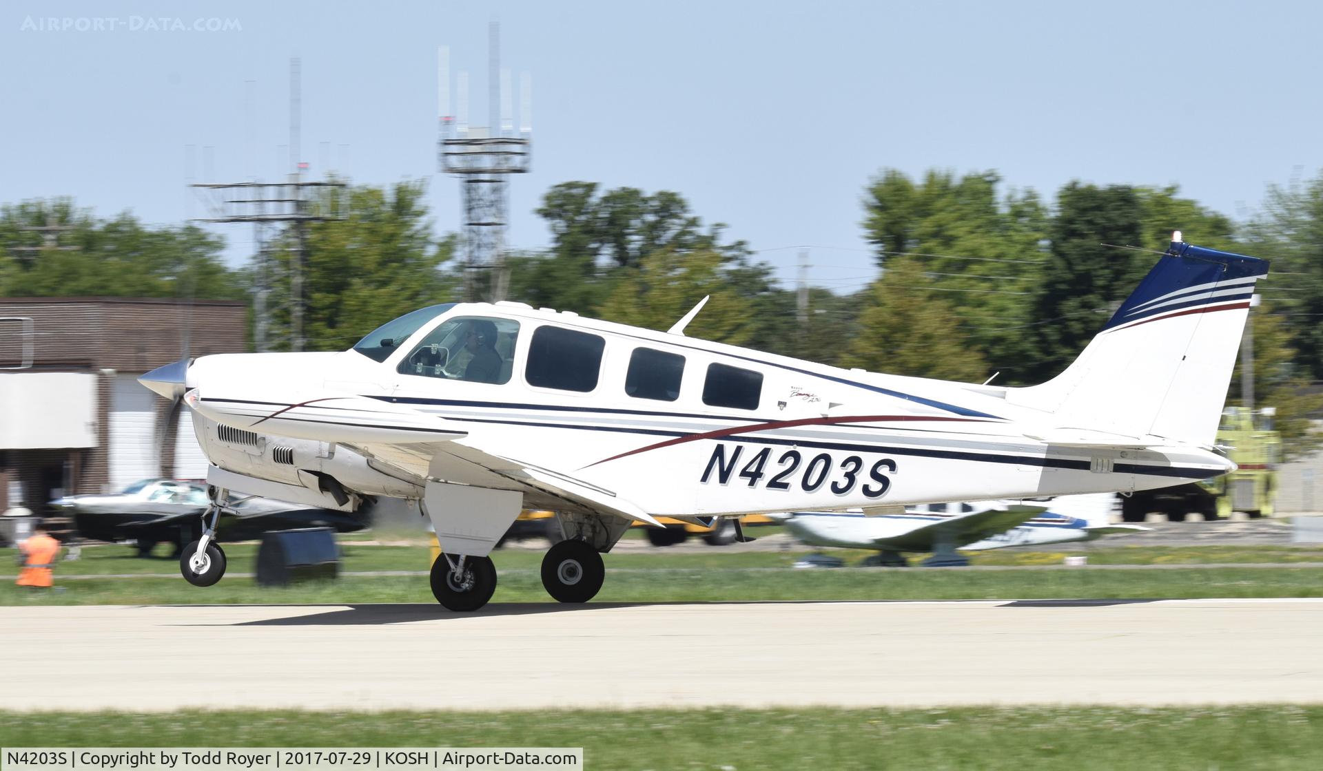 N4203S, 1976 Beech A36 Bonanza 36 C/N E-958, Airventure 2017
