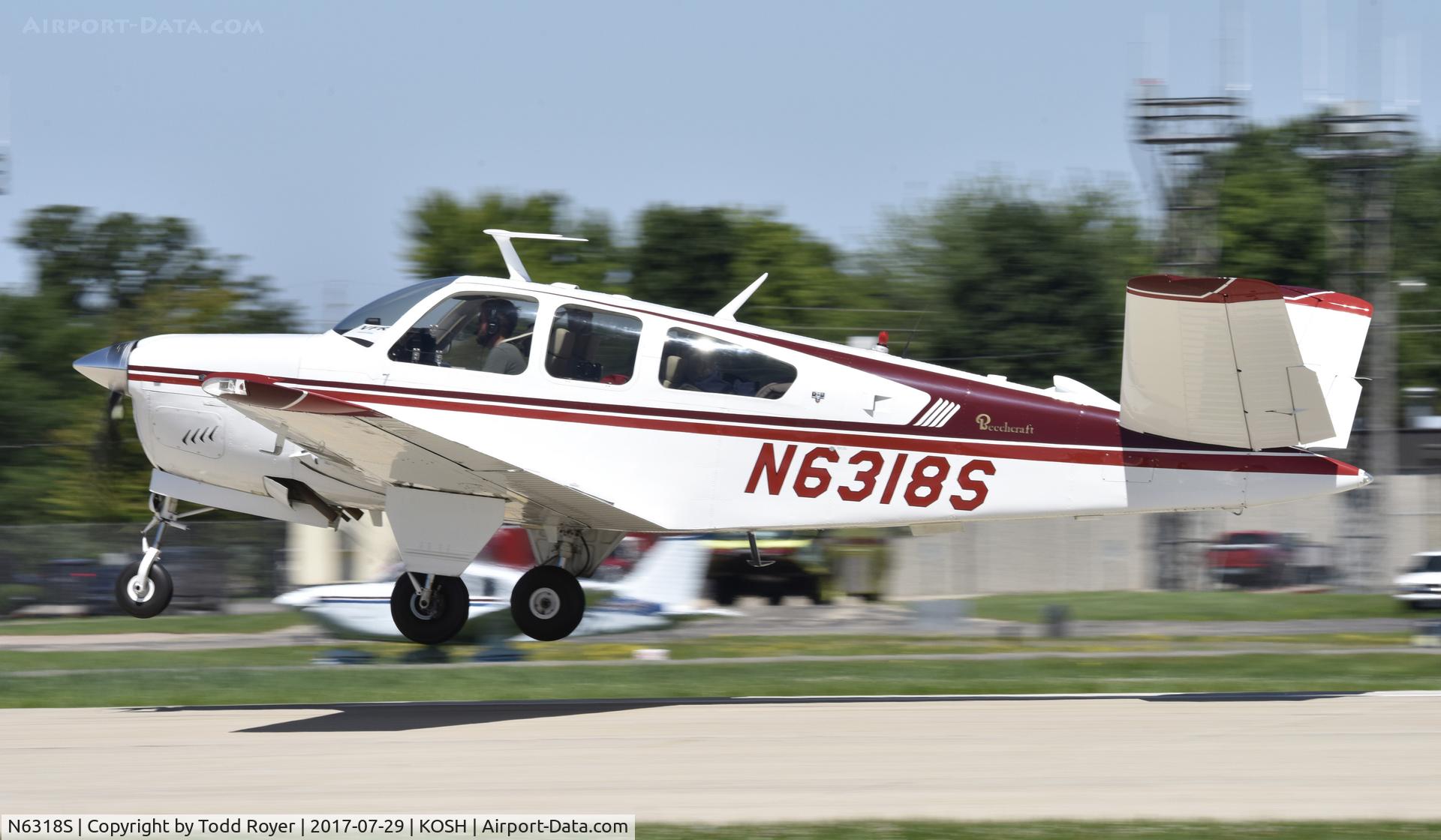N6318S, 1975 Beech V35B Bonanza C/N D-9829, Airventure 2017