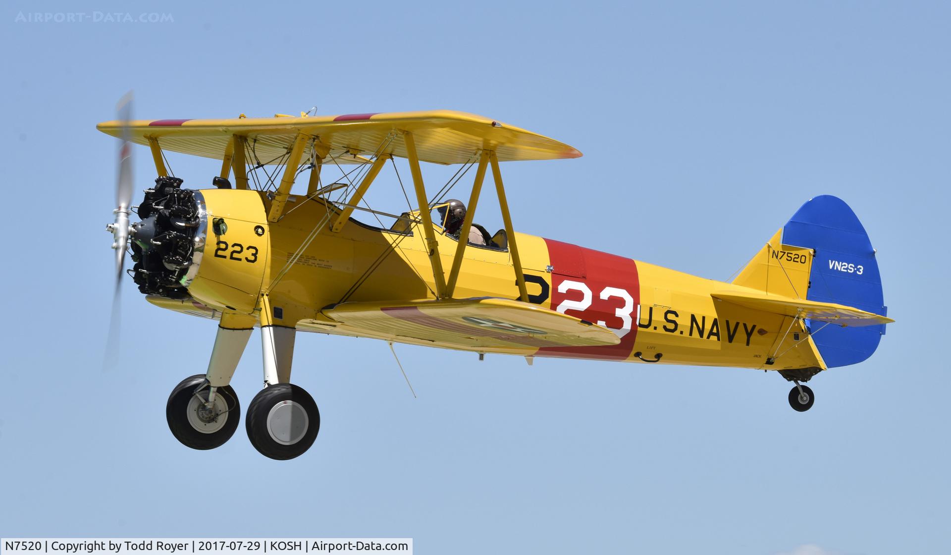 N7520, 1943 Boeing B75N1 C/N 75-7124, Airventure 2017