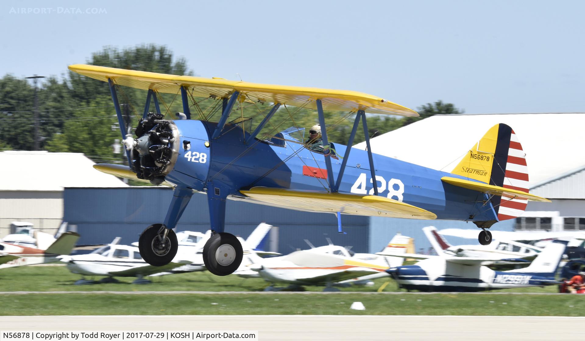 N56878, 1943 Boeing A75N1(PT17) C/N 75-1712, Airventure 2017