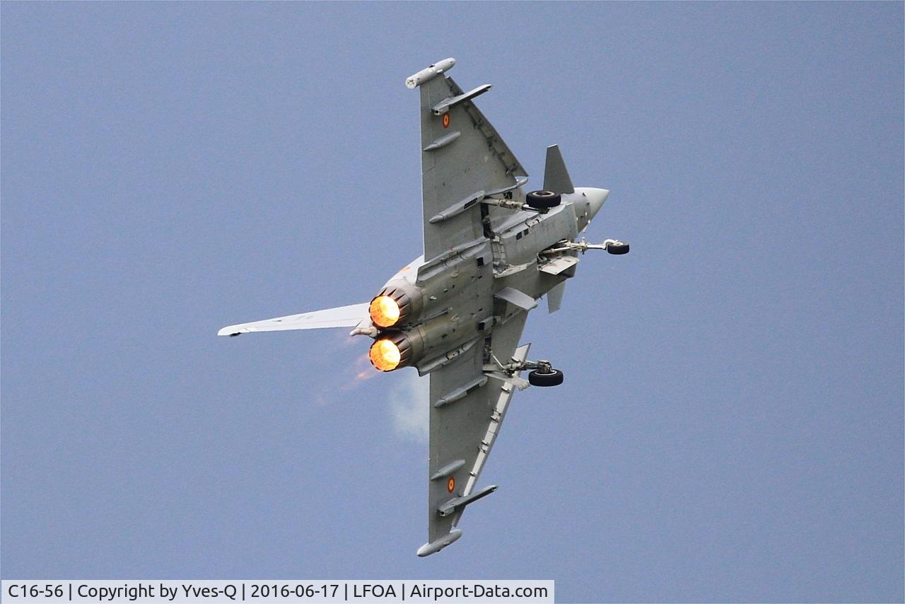 C16-56, Eurofighter EF-2000 Typhoon S C/N SS038, Spanish Air Force Eurofighter EF-2000 Typhoon S, On display, Avord Air Base 702 (LFOA) Open day 2016