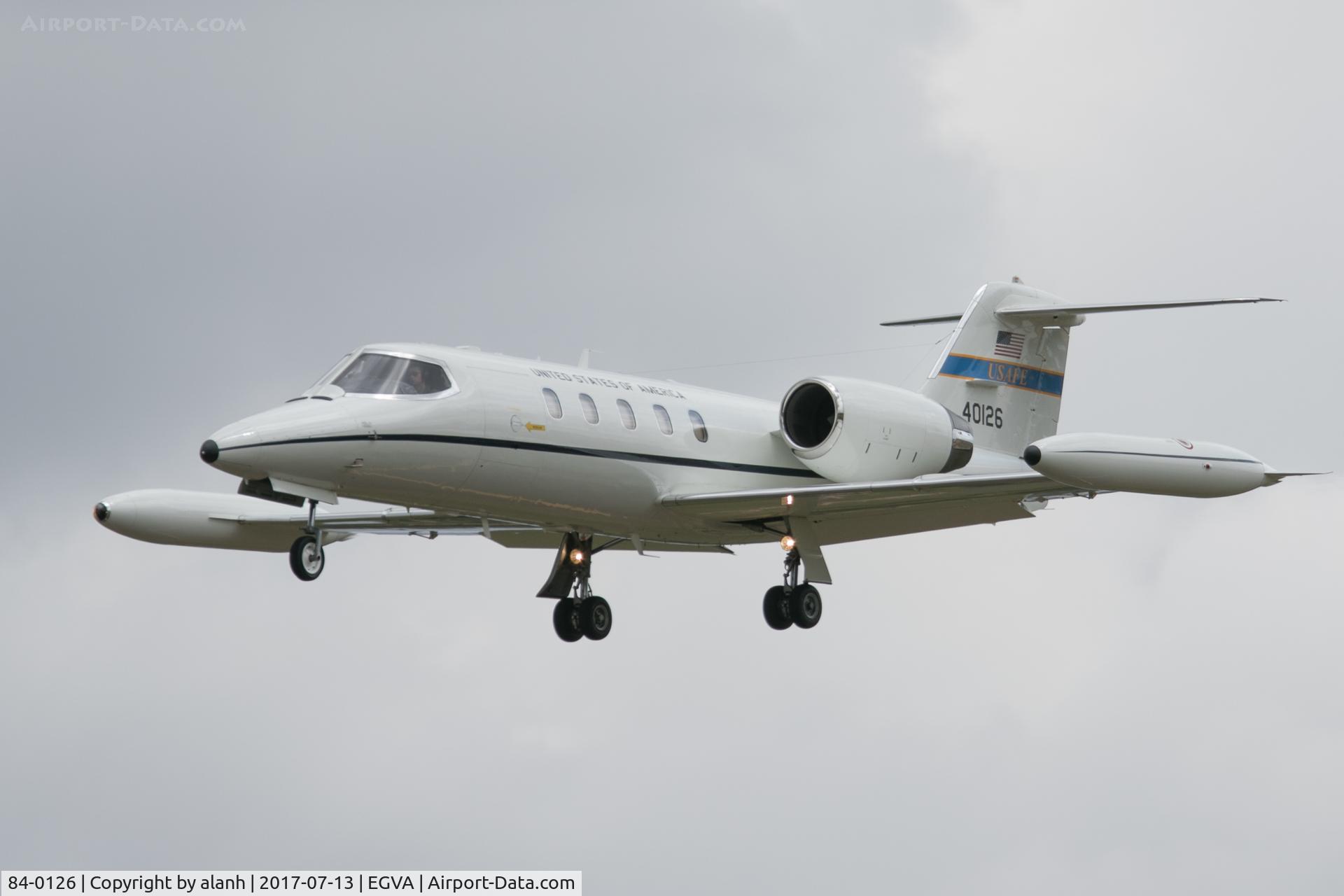 84-0126, 1984 Gates Learjet C-21A C/N 35A-572, Arriving at RIAT 2017