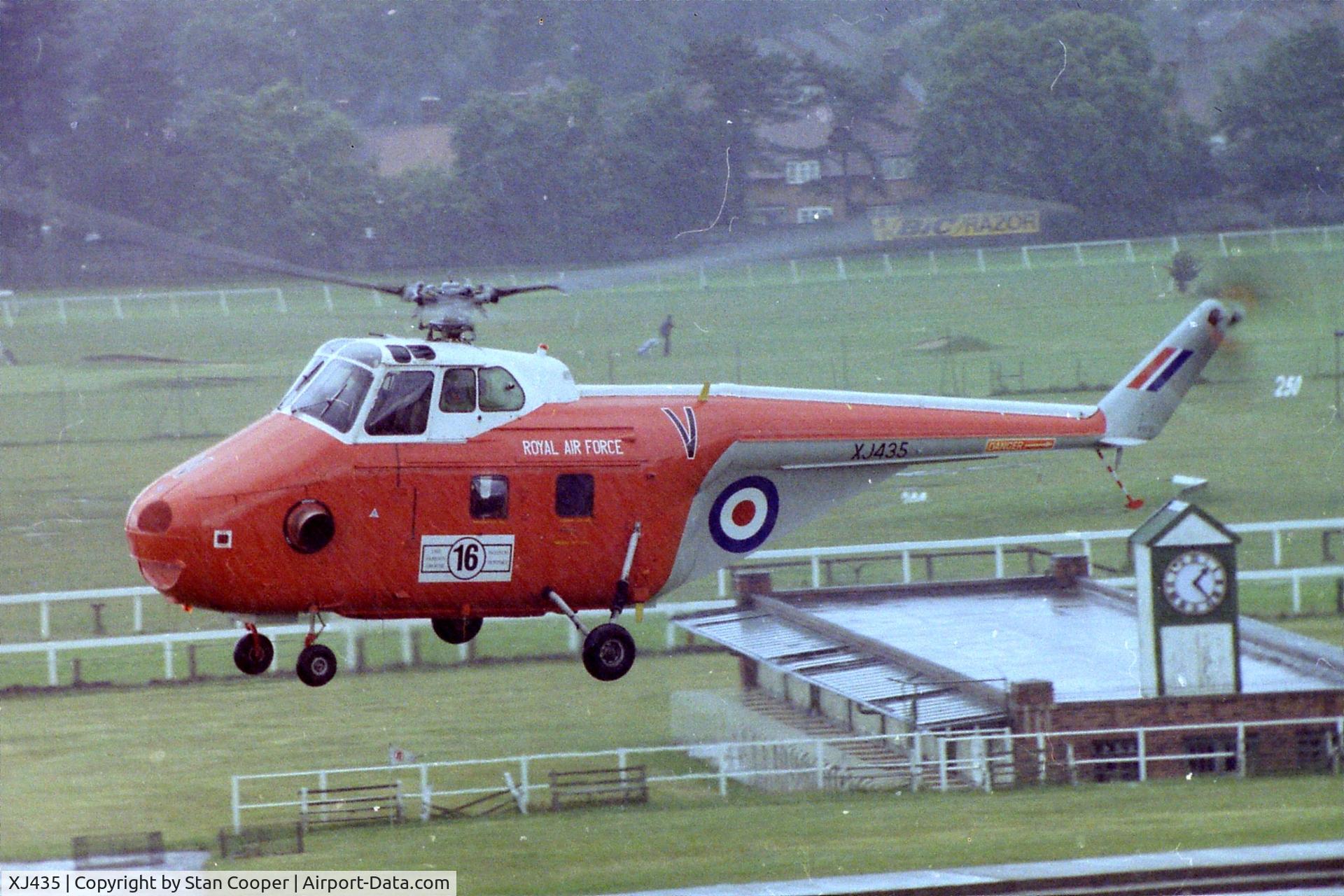 XJ435, 1955 Westland Whirlwind HCC.12 C/N WA51, XJ435 taken at the Helicopter Championship held at Sandown Racecourse in the early 80's