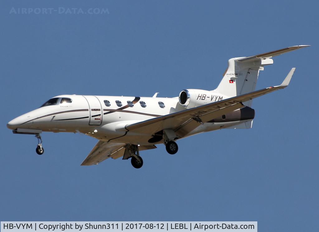 HB-VYM, 2010 Embraer EMB-505 Phenom 300 C/N 50500023, Landing rwy 25R
