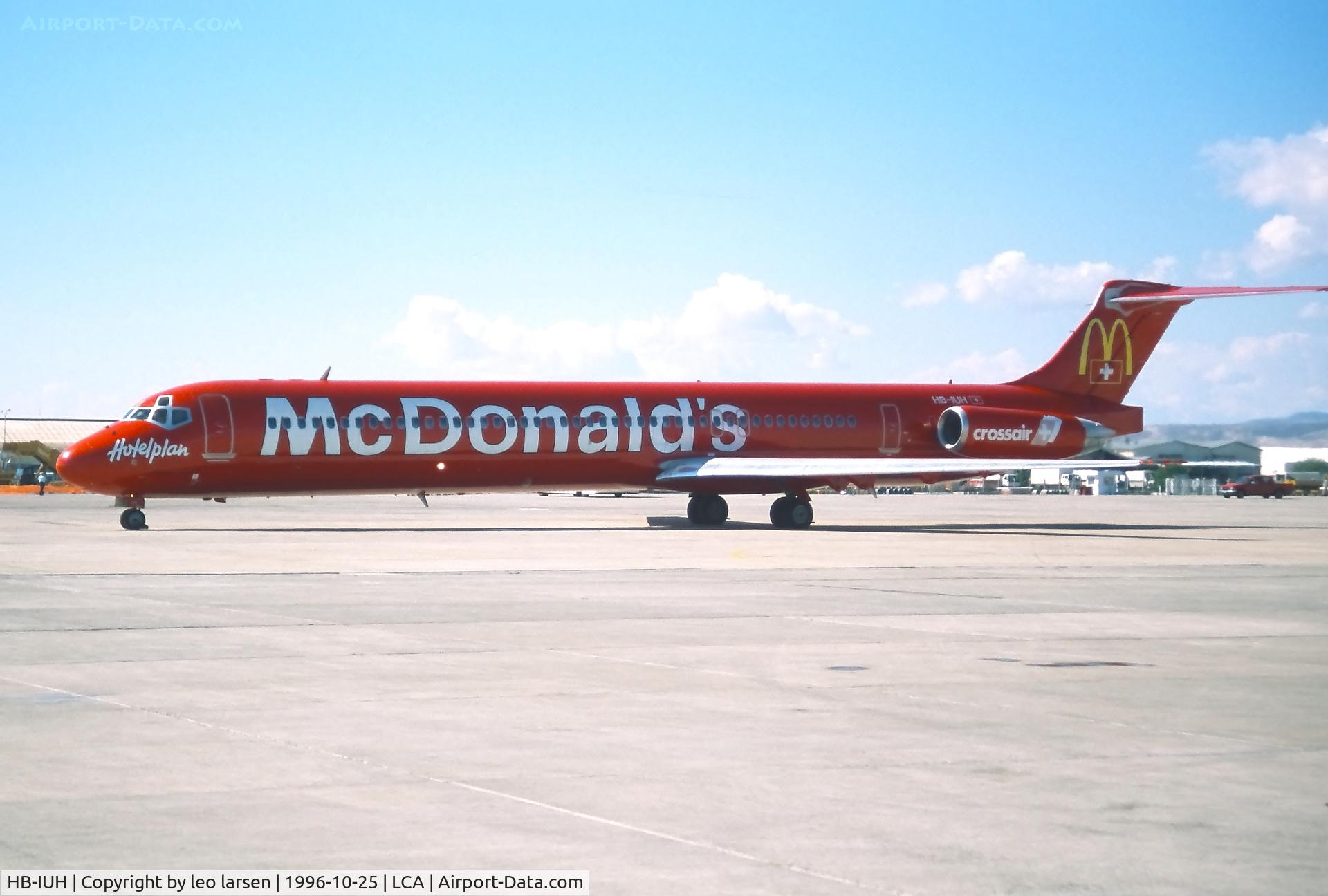 HB-IUH, 1991 McDonnell Douglas MD-83 (DC-9-83) C/N 53150, larnaca 25.10.1996