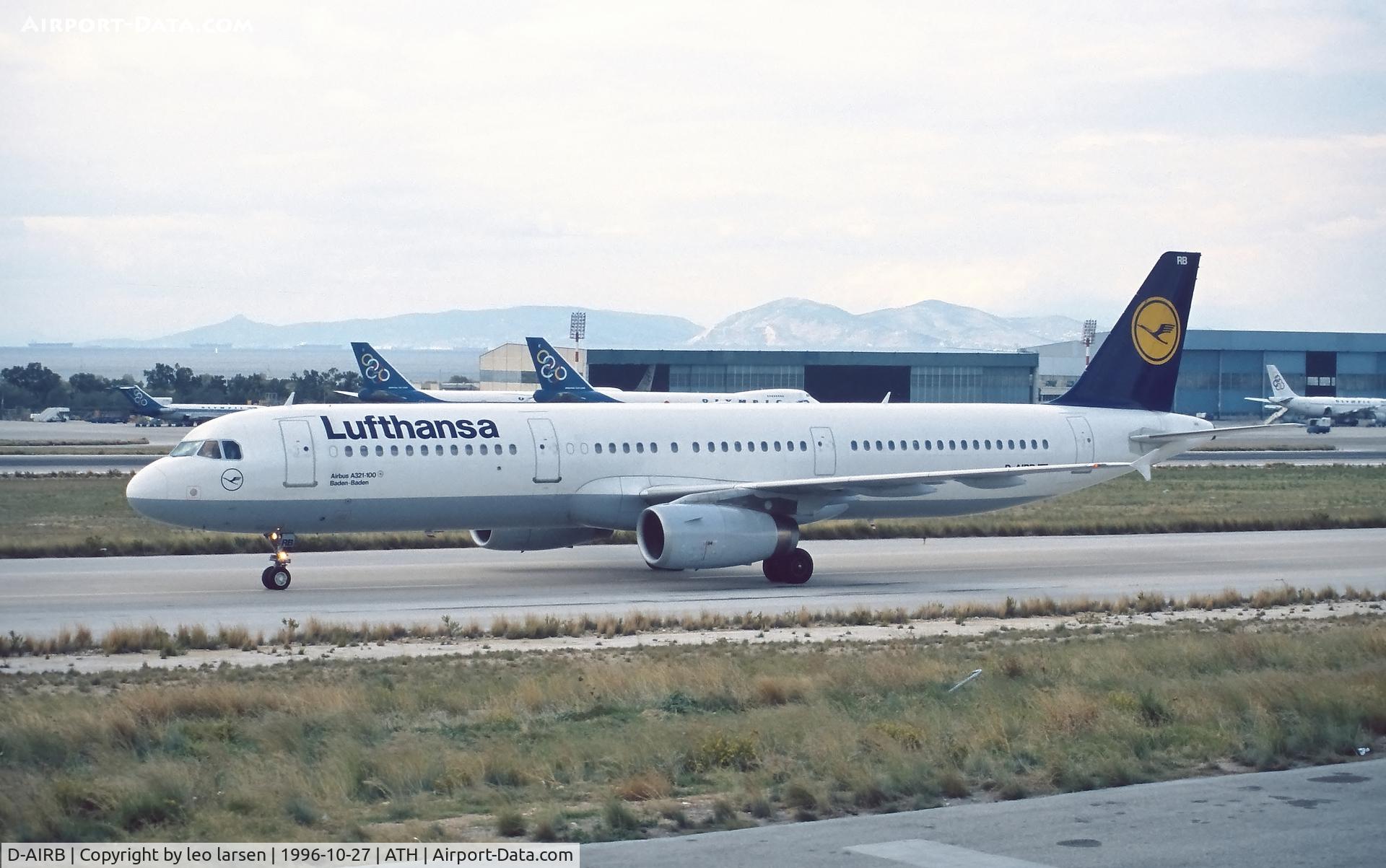 D-AIRB, 1993 Airbus A321-131 C/N 0468, Athens  27.10.1996