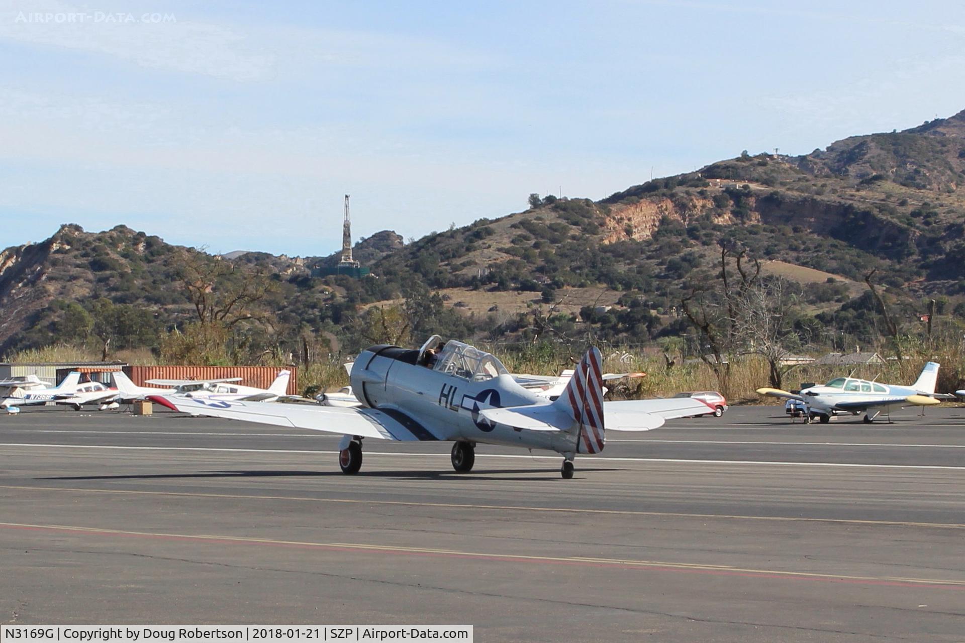 N3169G, 1945 North American AT-6F Texan C/N 121-42937, 1945 North American AT-6F TEXAN 'Daring Diane' of the Condor Squadron, P&W R-1340 550 Hp, taxi