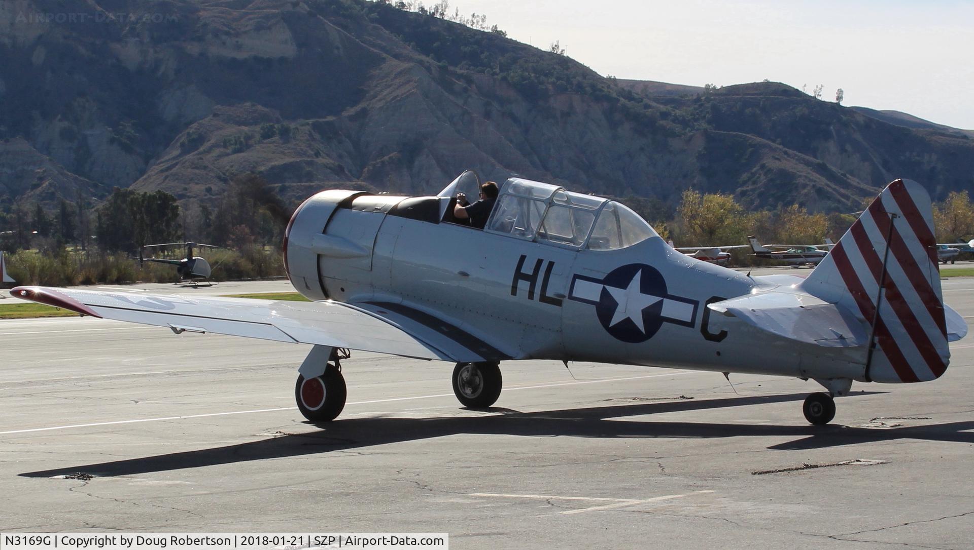 N3169G, 1945 North American AT-6F Texan C/N 121-42937, 1945 North American AT-6F TEXAN 'Daring Diane' of the Condor Squadron, P&W R-1340 550 Hp, engine start-warmup