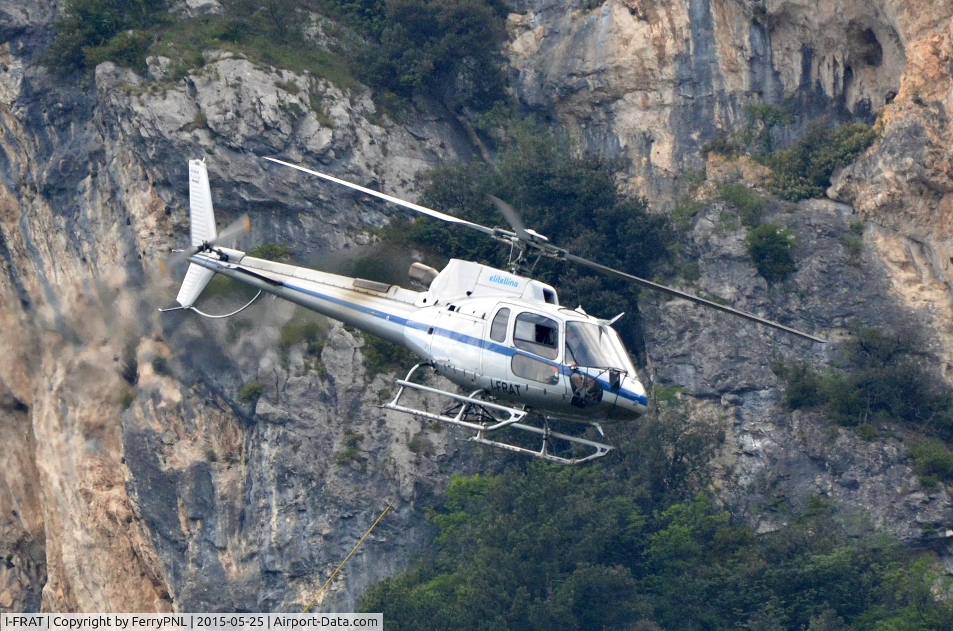 I-FRAT, Eurocopter AS-350B-3 Ecureuil Ecureuil C/N 4720, Elitellina AS350 doing the heavy lifting work at Lake Garda.
