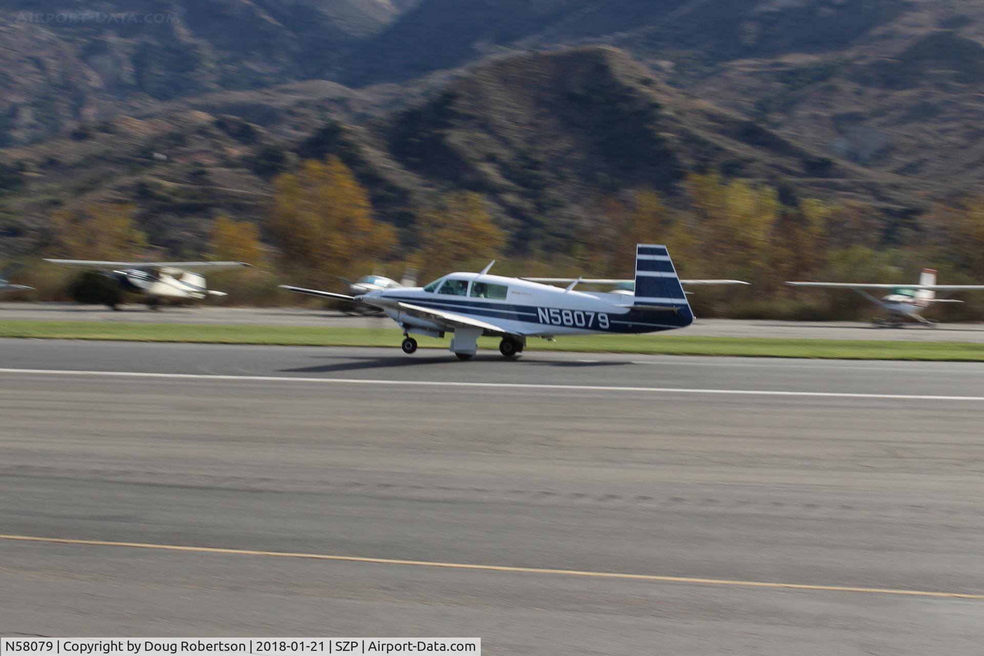 N58079, Mooney M20J 201 C/N 24-1638, 1987 Mooney M20J 201LM (Lean Machine), Lycoming IO-360-A3B6D 200 Hp, takeoff roll Rwy 04