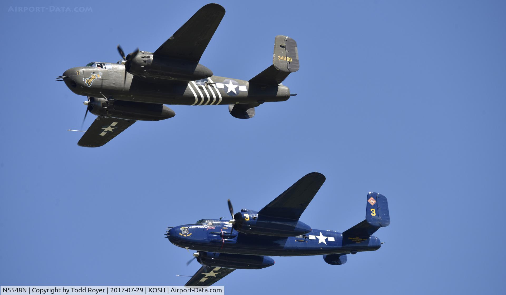 N5548N, 1943 North American B-25H Mitchell C/N 98-21107, Airventure 2017