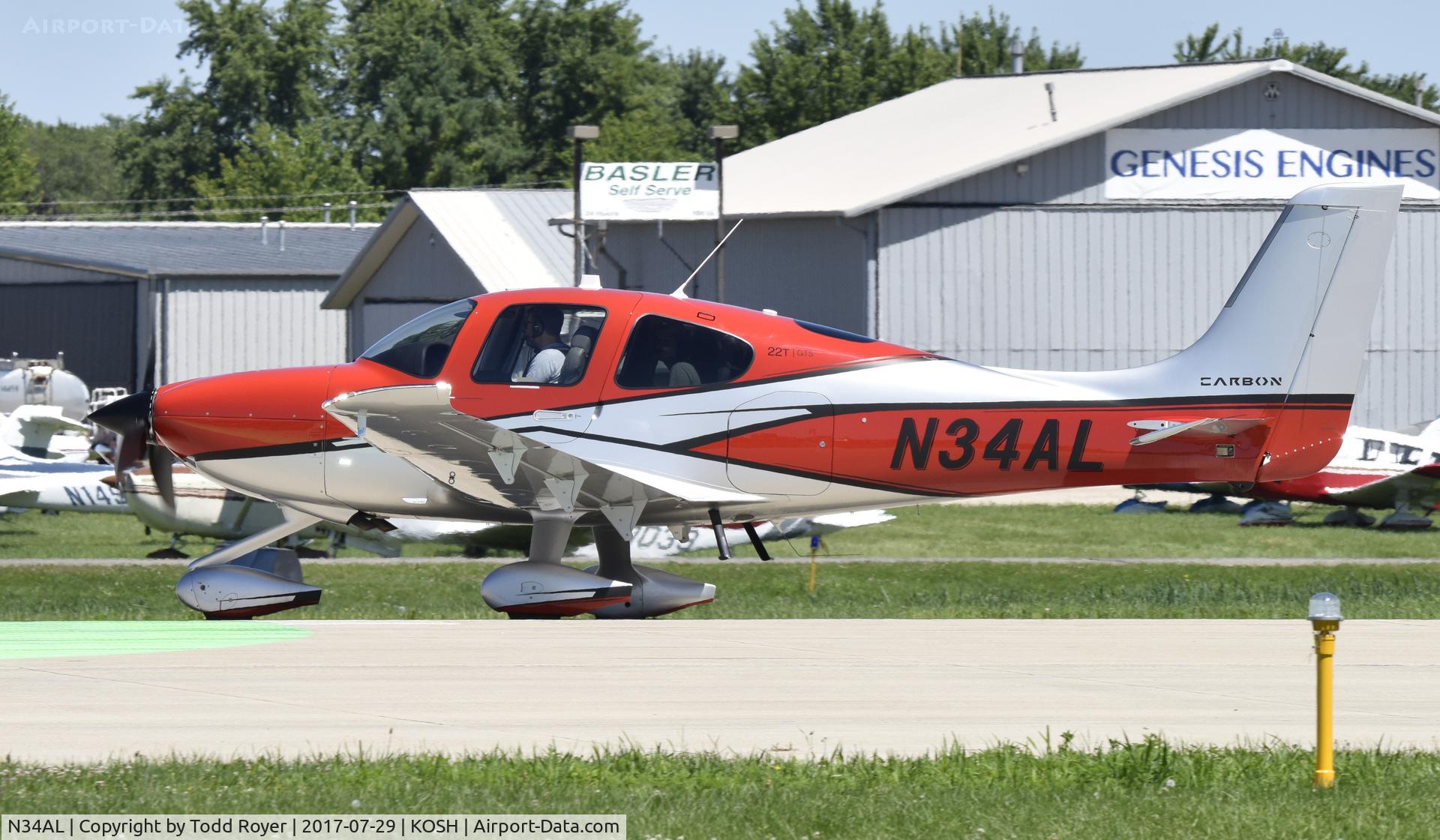 N34AL, 2017 Cirrus SR22T C/N 1516, Airventure 2017