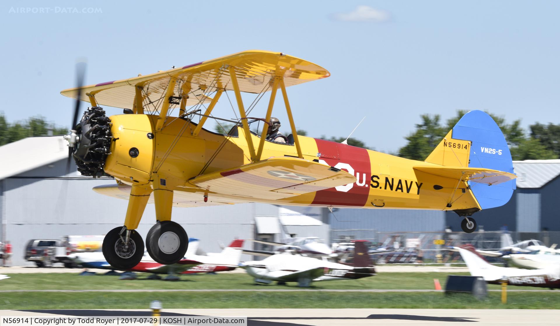 N56914, 1942 Boeing A75N1(PT17) C/N 75-2101, Airventure 2017