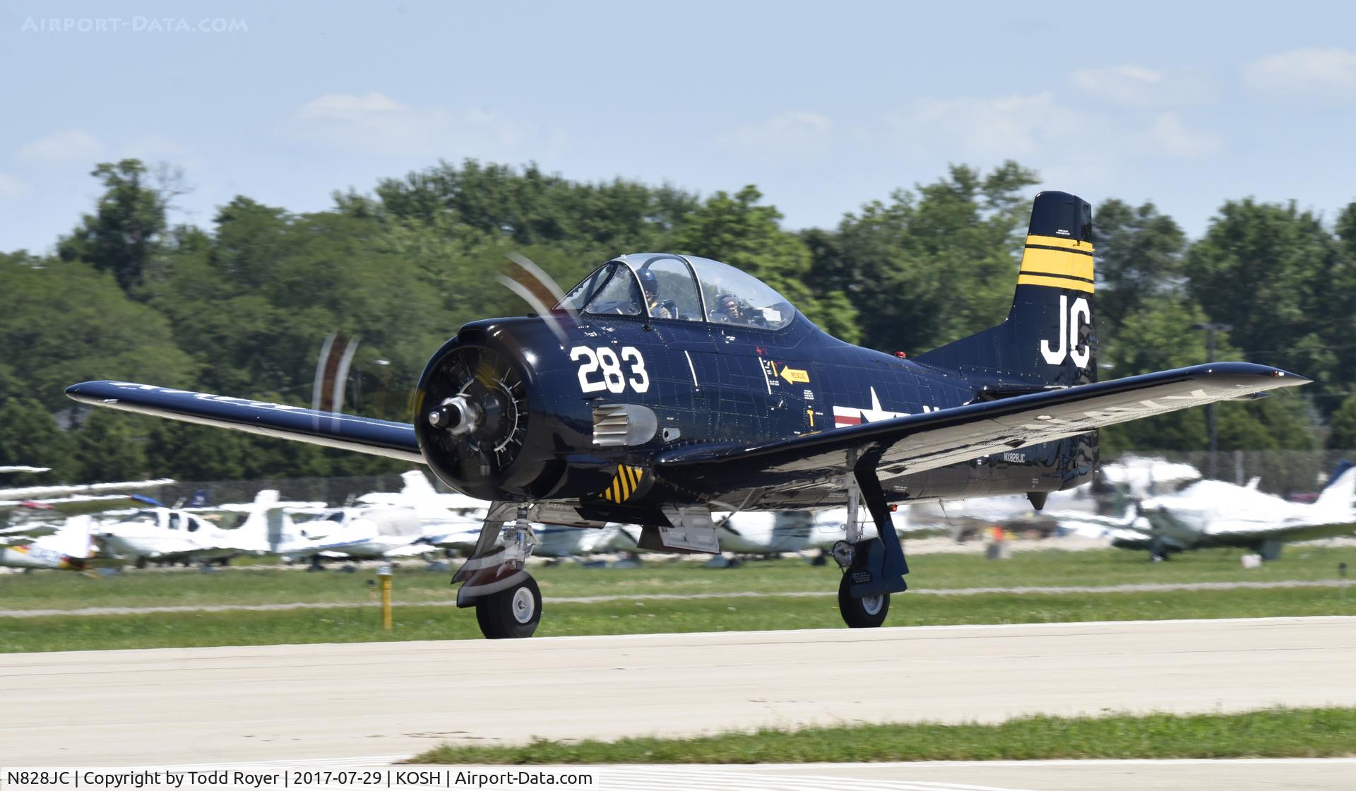 N828JC, 1955 North American T-28B Trojan C/N 219-11, Airventure 2017