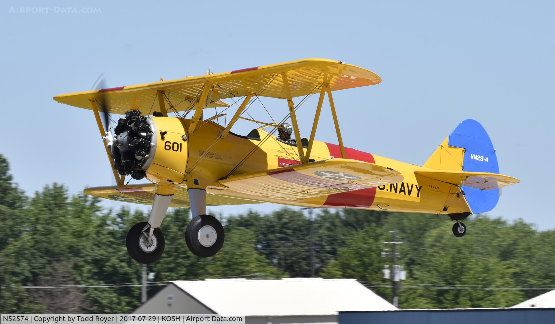 N52574, 1943 Boeing A75N1(PT17) C/N 75-4948, Airventure 2017