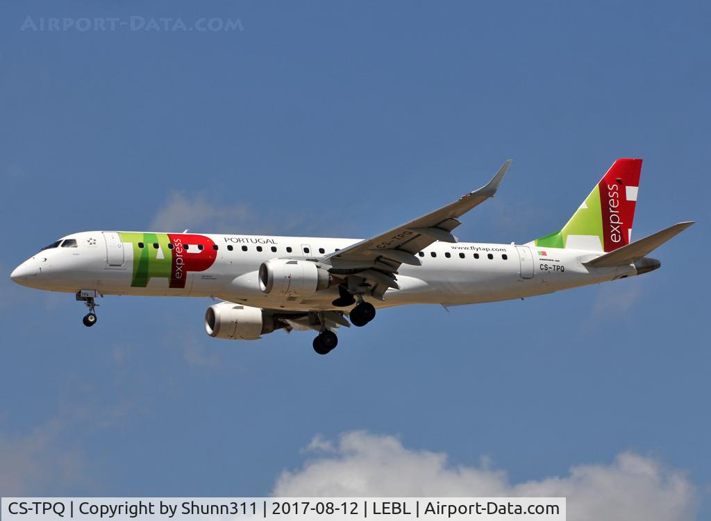 CS-TPQ, 2011 Embraer 190LR (ERJ-190-100LR) C/N 19000450, Landing rwy 25R