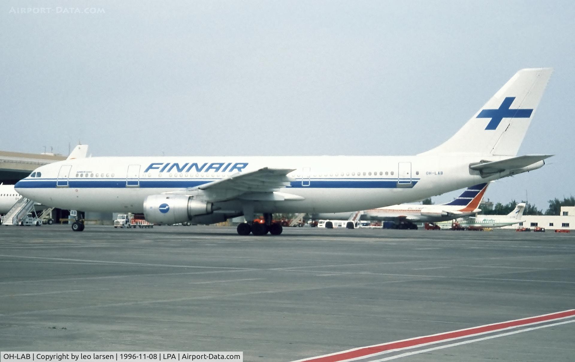 OH-LAB, 1984 Airbus A300B4-203 C/N 302, Las Palmas 8.11.1996