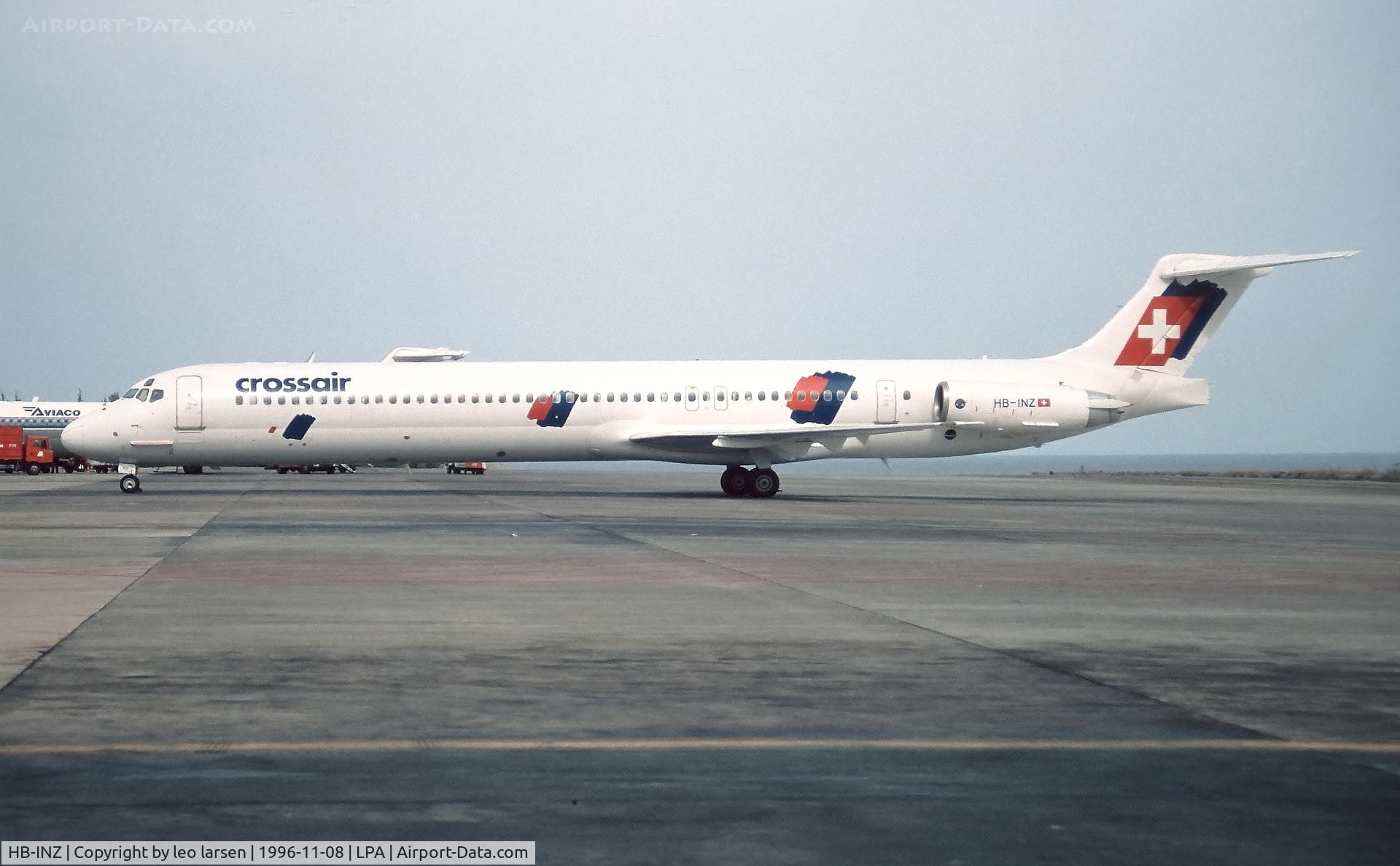 HB-INZ, 1987 McDonnell Douglas MD-83 (DC-9-83) C/N 49572, Las Palmms 8.11.1996