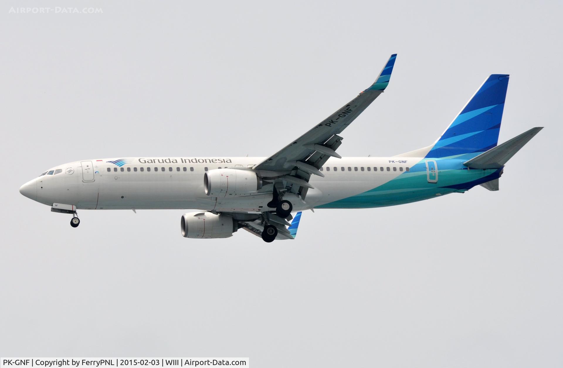 PK-GNF, 2014 Boeing 737-8U3 C/N 39939, Garuda B738 landing