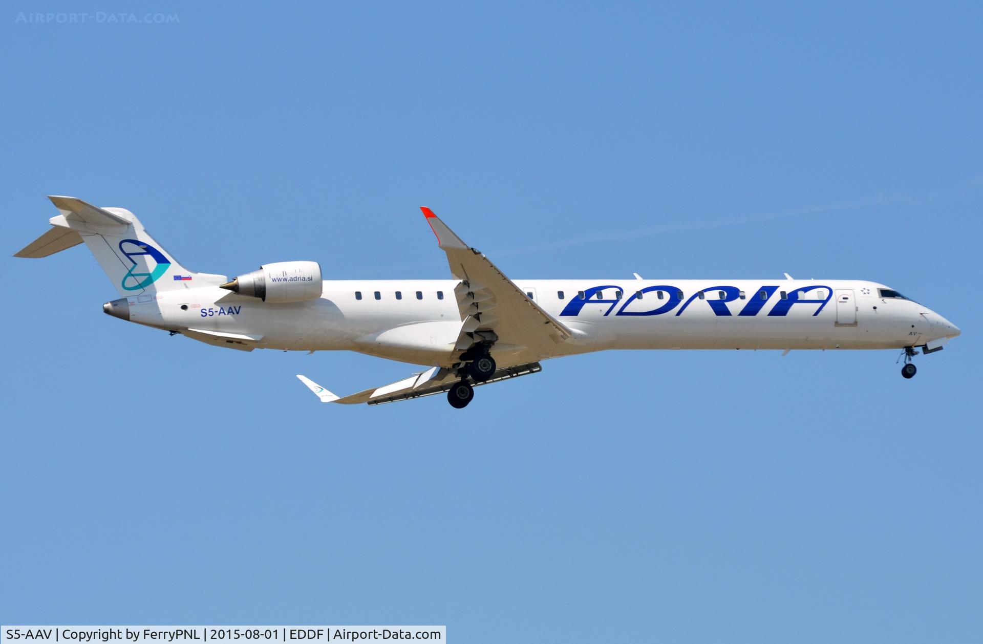 S5-AAV, 2012 Bombardier CRJ-900LR (CL-600-2D24) C/N 15284, Adria CL900 on short finals.