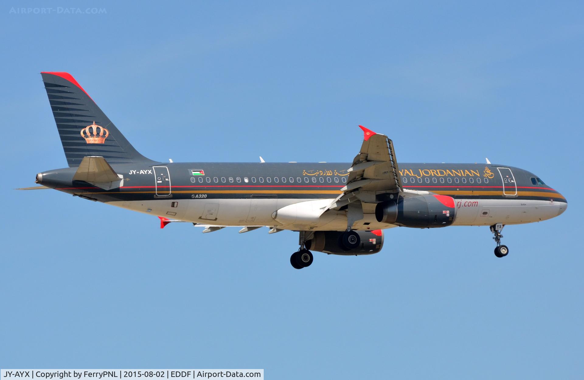 JY-AYX, 2006 Airbus A320-232 C/N 2953, Jordanian A320 landing