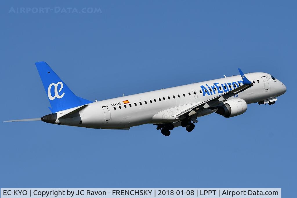 EC-KYO, 2009 Embraer 195LR (ERJ-190-200LR) C/N 19000276, take off runway 03