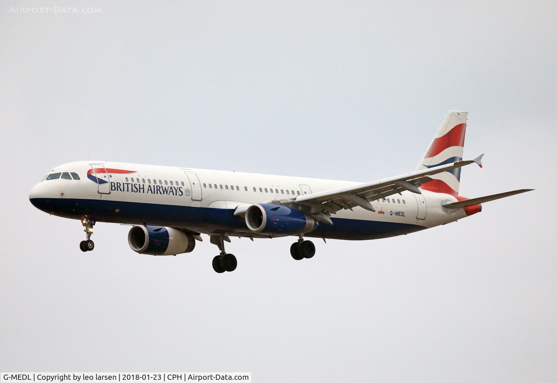 G-MEDL, 2006 Airbus A321-231 C/N 2653, Copenhagen 23.1.2018