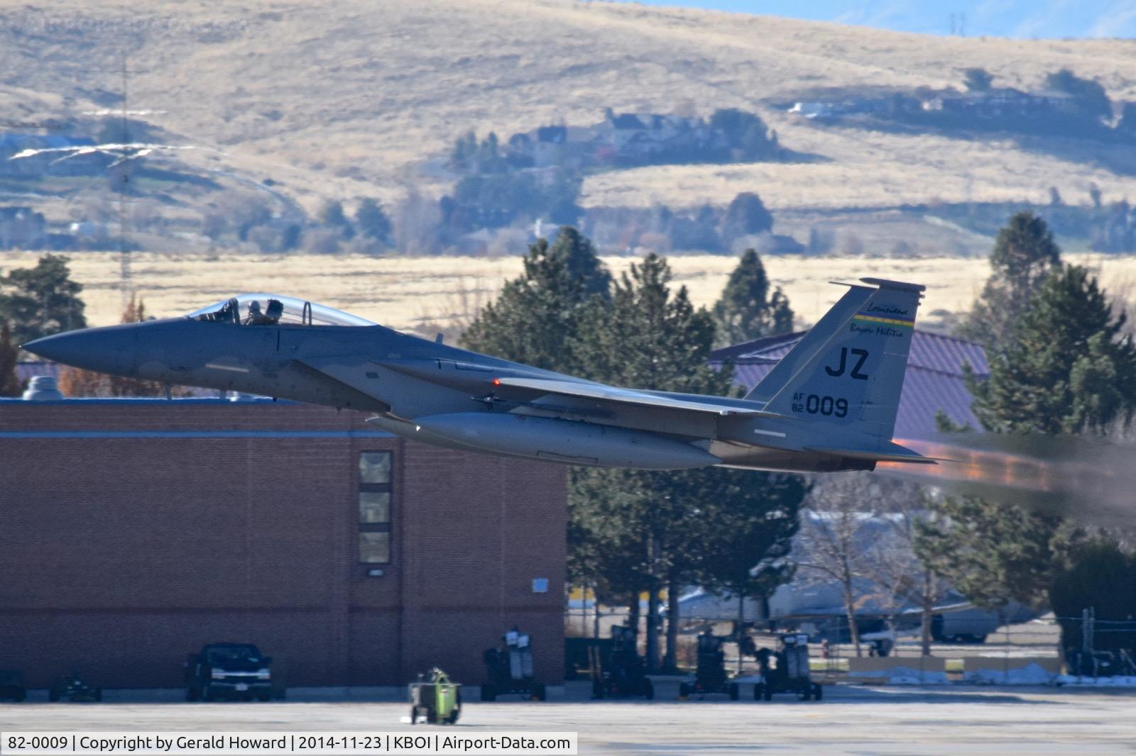 82-0009, 1982 McDonnell Douglas F-15C Eagle C/N 0820/C240, Departing RWY 10R.  122nd Fighter Sq. 