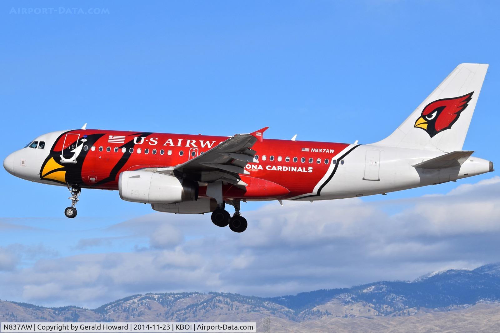 N837AW, 2005 Airbus A319-132 C/N 2595, Landing RWY 28R.